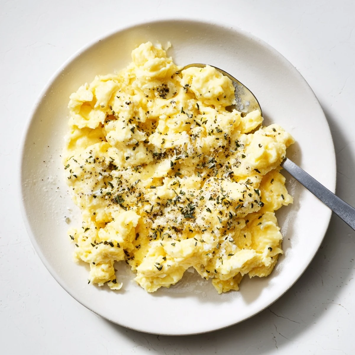 Quick Garlic Herb Scrambled Eggs