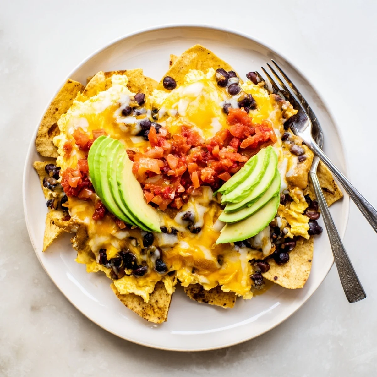 Loaded Breakfast Nachos Melty