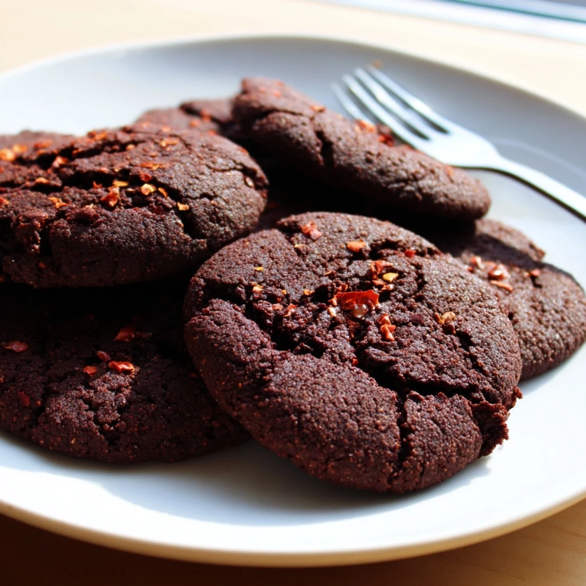 Deliciously chewy Spicy Chocolate Cayenne Cookies, perfect for a bold dessert experience.