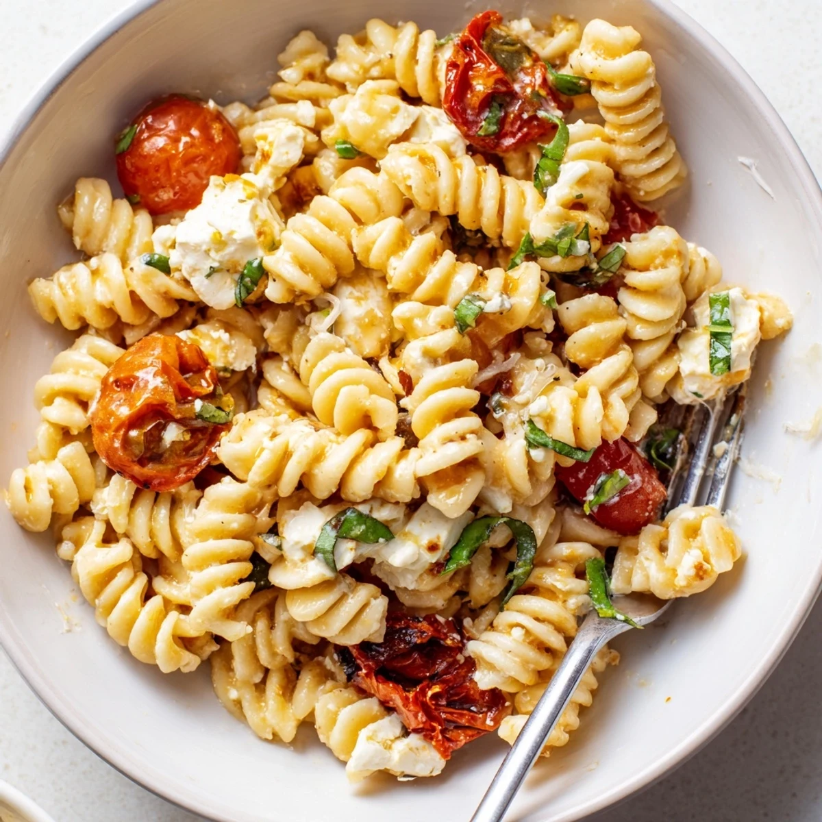 Baked Feta Pasta Caramelised Onion