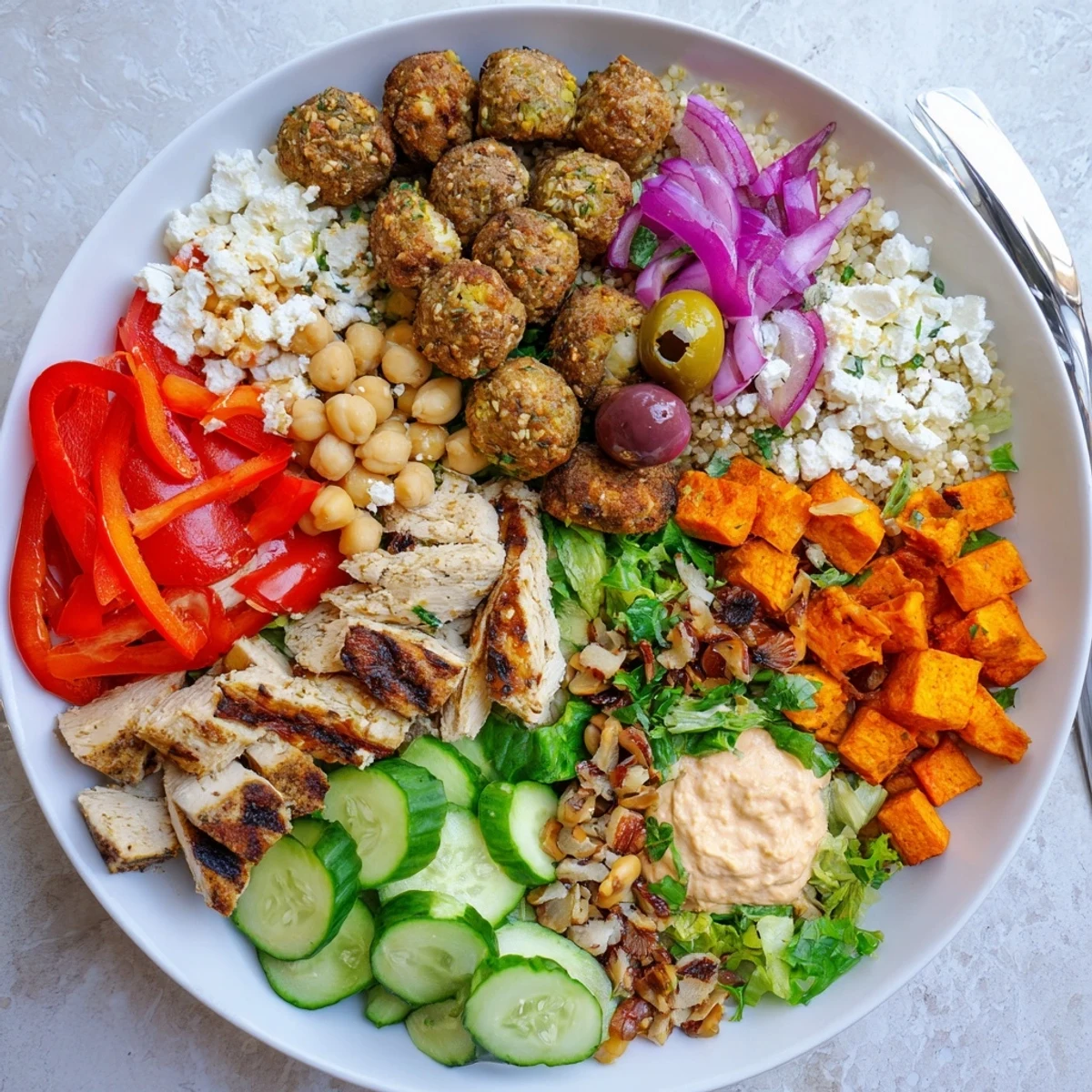 A colorful array of customizable boards featuring the build-your-own bowls recipe.  