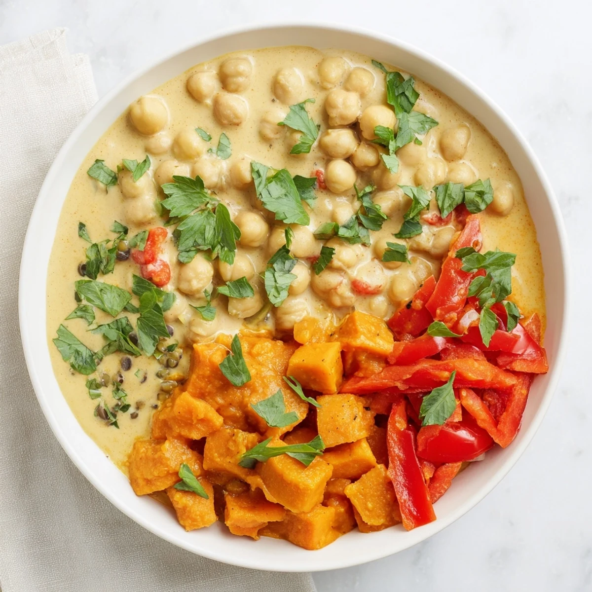 Delicious single-pan global curries simmering with vibrant spices and fresh herbs.  