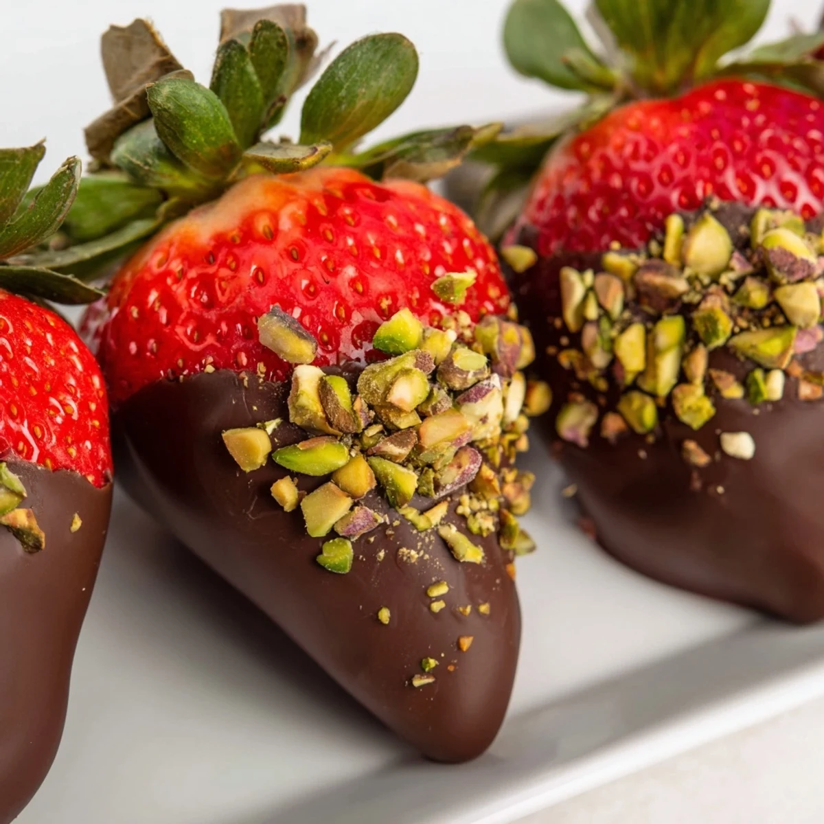 Juicy dark chocolate covered strawberry dips, a delightful dessert with optional festive toppings.