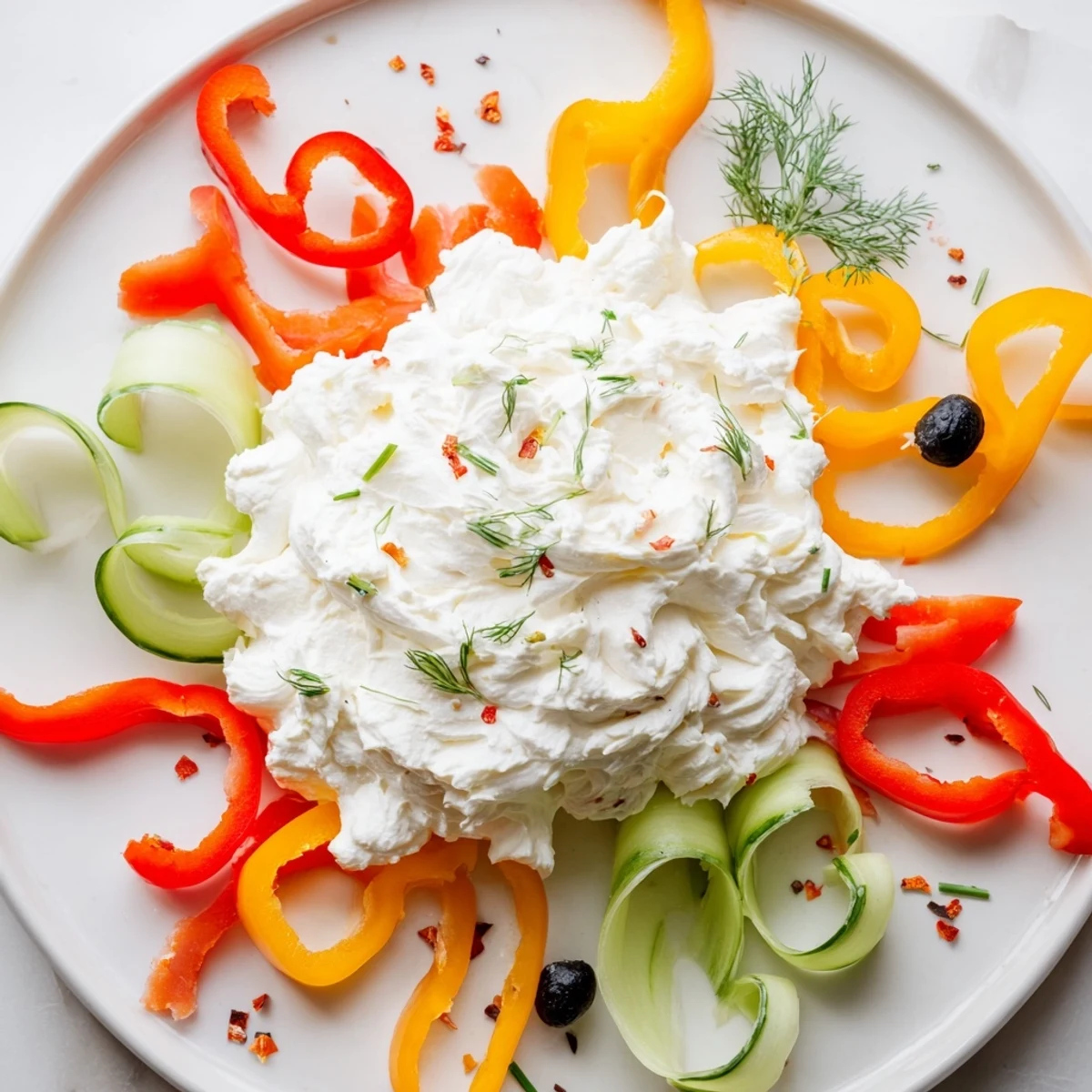 A party-ready The Medusa Curls appetizer with meat curls and colorful peppers offers a flavorful, easy bite.