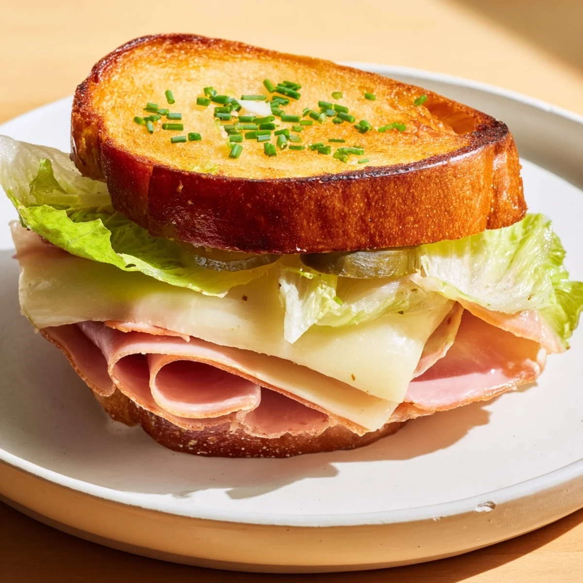 Festin du Château Royal Sandwiches platter with layers of elegant meats, cheeses, and fresh greens, ready to enjoy.