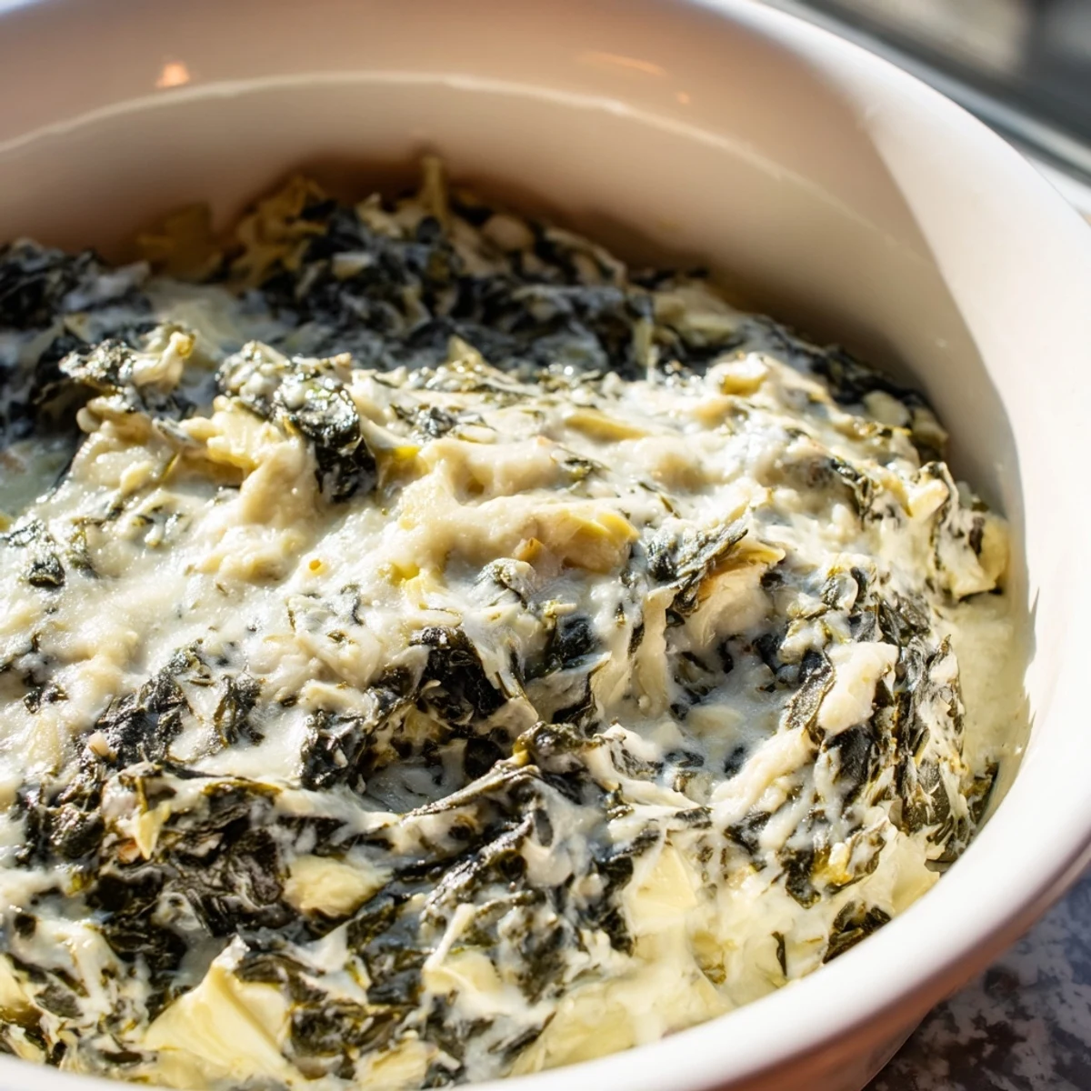 Creamy and delicious Cheesy Spinach Artichoke Dip, a vegetarian favorite for any party or gathering.
