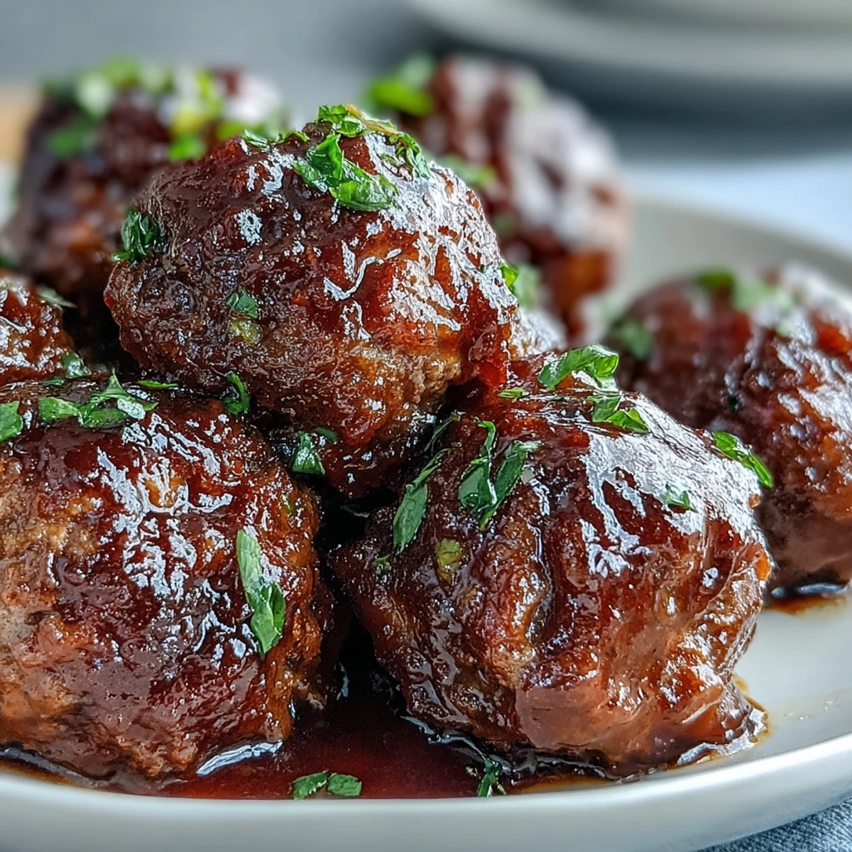 Slow Cooker Peach Glazed Meatballs #483