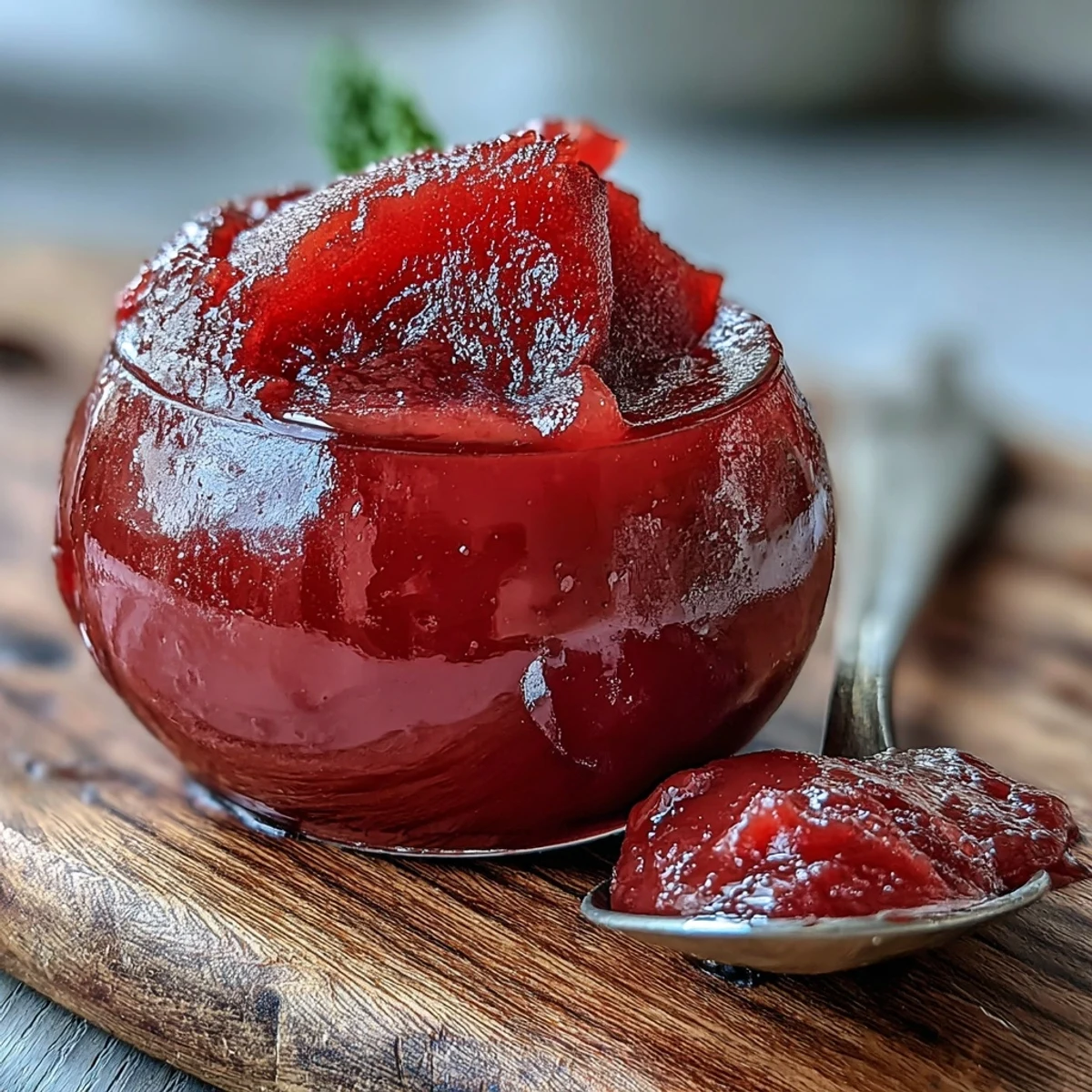 Slices of vibrant guava paste stacked on a plate, ready to serve with sharp Manchego cheese and crackers.
