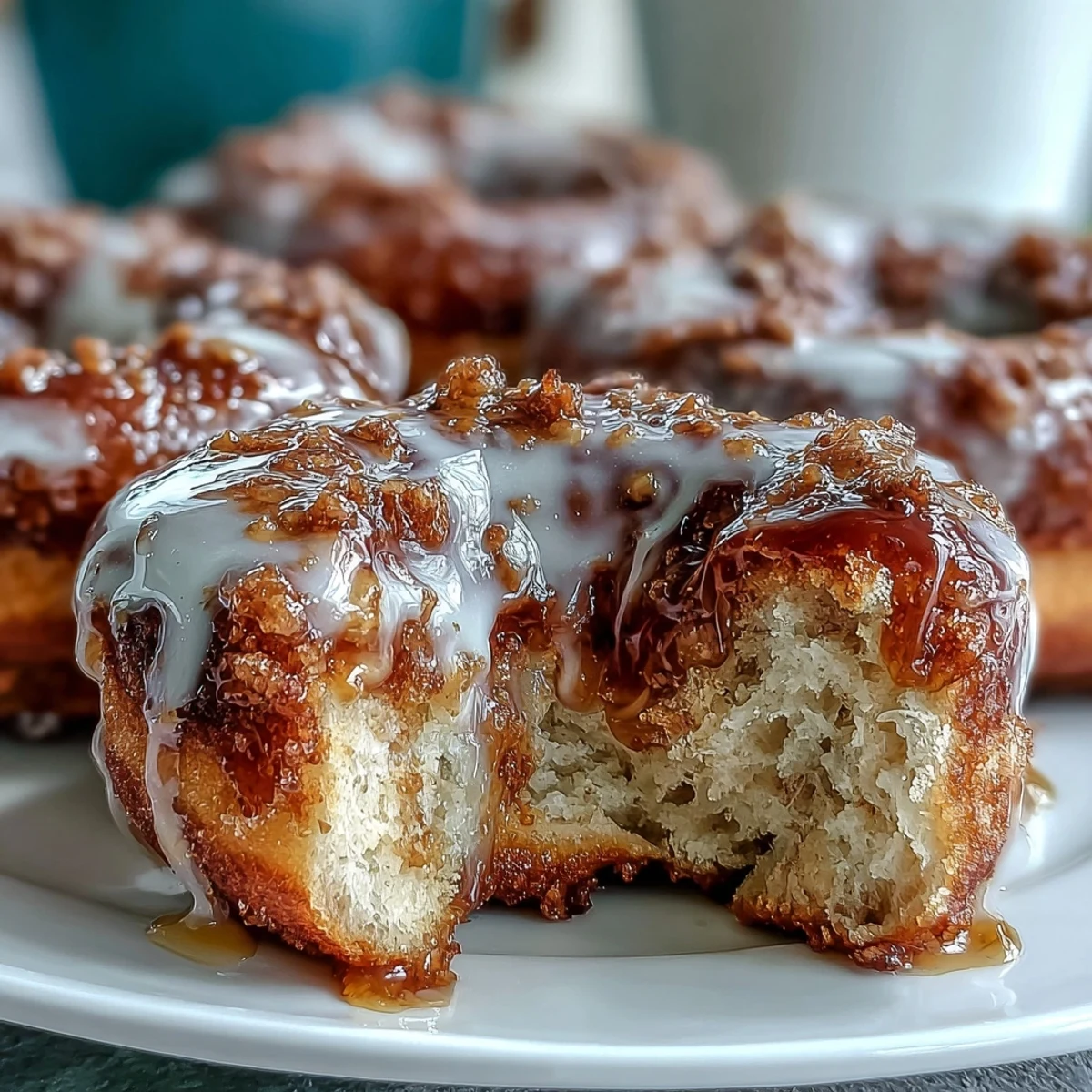 A tray of golden maple donut bars drizzled with glossy glaze, soft and fluffy with rich maple flavor.  