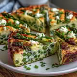 Spring Frittata Asparagus Peas Cheese