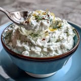 Tangy Greek Skyr Tzatziki, showcasing bright cucumber and garlic flavors, ready to serve.