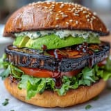 Hearty, smoky grilled portobello mushroom burgers perfect for a satisfying vegetarian meal.