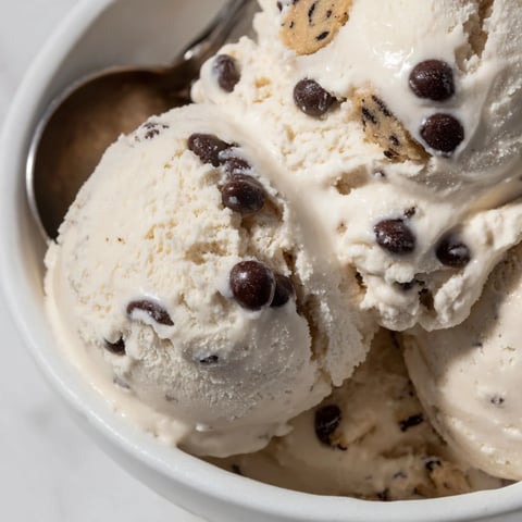 Creamy Cottage Cheese Ice Cream with Cookie Dough, a guilt-free dessert delight.  