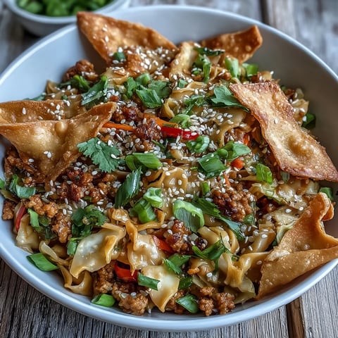 Freshly prepared Ranch Turkey & Veggie Egg Roll Bowl with ground turkey, crisp cabbage, and carrots.