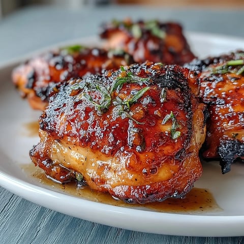 Golden honey mustard glazed chicken thighs and roasted carrots on a sheet pan, perfect for a quick and flavorful family dinner.