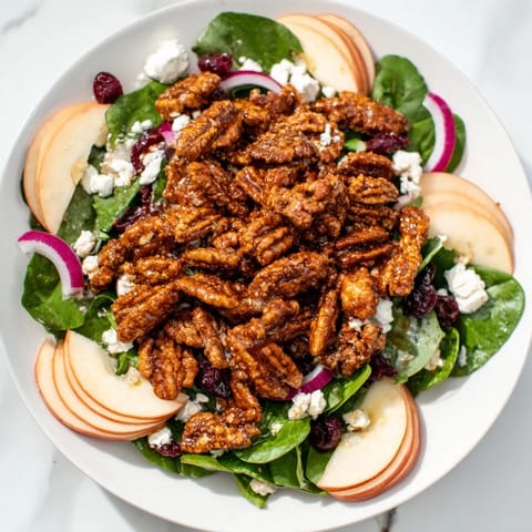 Gingerbread Spiced Candied Pecan Salad