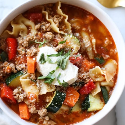 Healthy Lasagna Soup Bowl