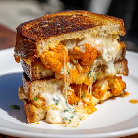 Buffalo Cauliflower Grilled Cheese