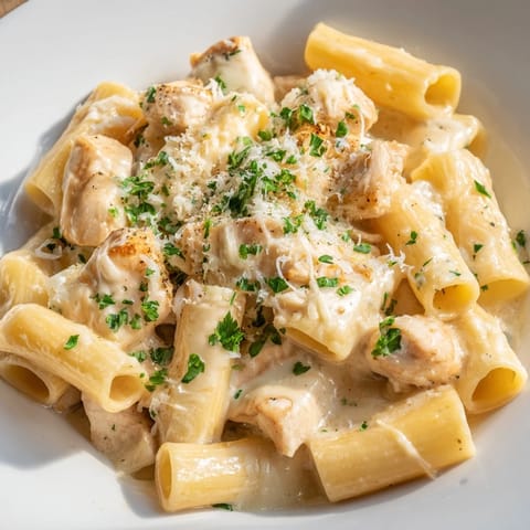 Chicken Alfredo Creamy Bake