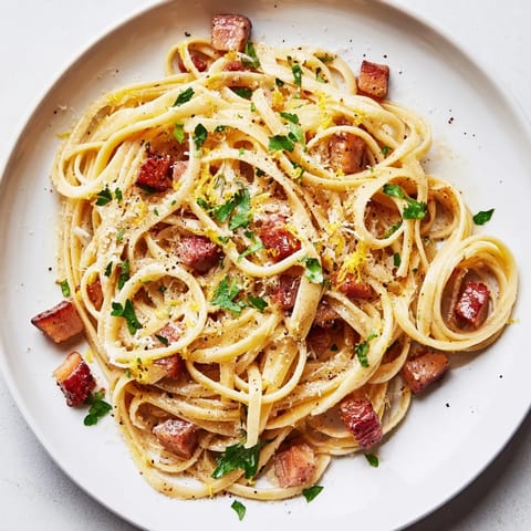 Crispy Bacon Linguine Dish