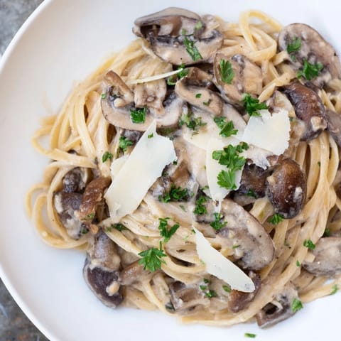 Creamy Mushroom Linguine