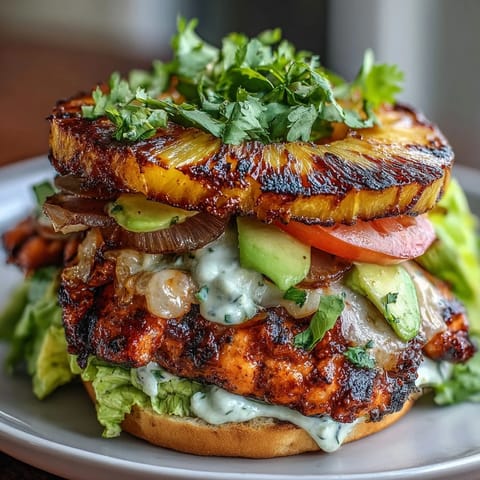 Grilled Chicken Pineapple Stacks