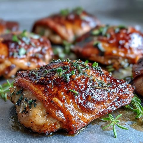 Sheet pan chicken with roasted vegetables in a single layer, golden chicken thighs nestled among colorful carrots and potatoes.