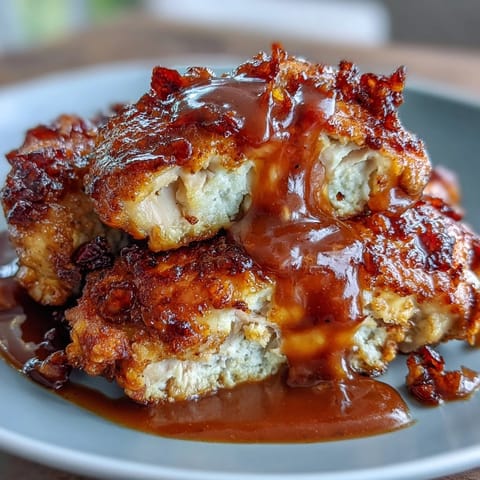 Soul Food Smothered Chicken with Onion Gravy in a cast iron skillet, golden chicken pieces bathed in rich, savory onion gravy.  