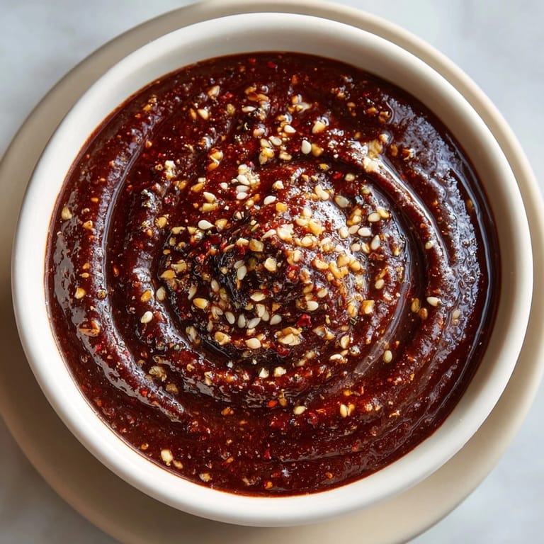 Homemade Ancho Chili Chocolate Mole Sauce bubbling in a saucepan, promising delicious Mexican flavors for dinner.