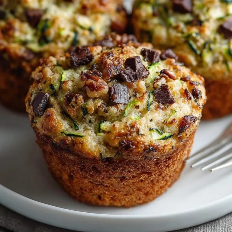 Warm, subtly spiced Protein-Packed Zucchini Muffins, bursting with moisture and wholesome goodness.