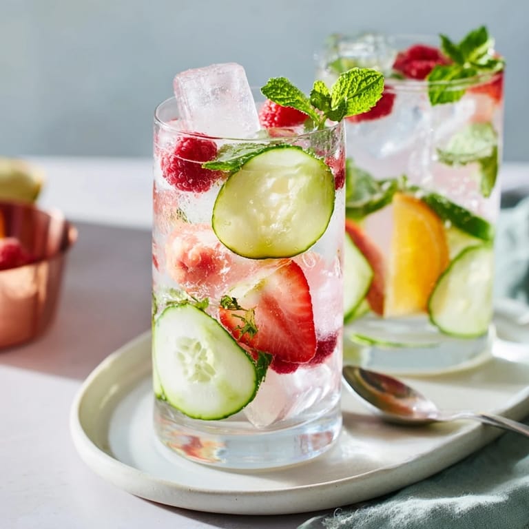 Vibrant mocktails bursting with flavor from strawberries, mint, and zesty citrus slices.  