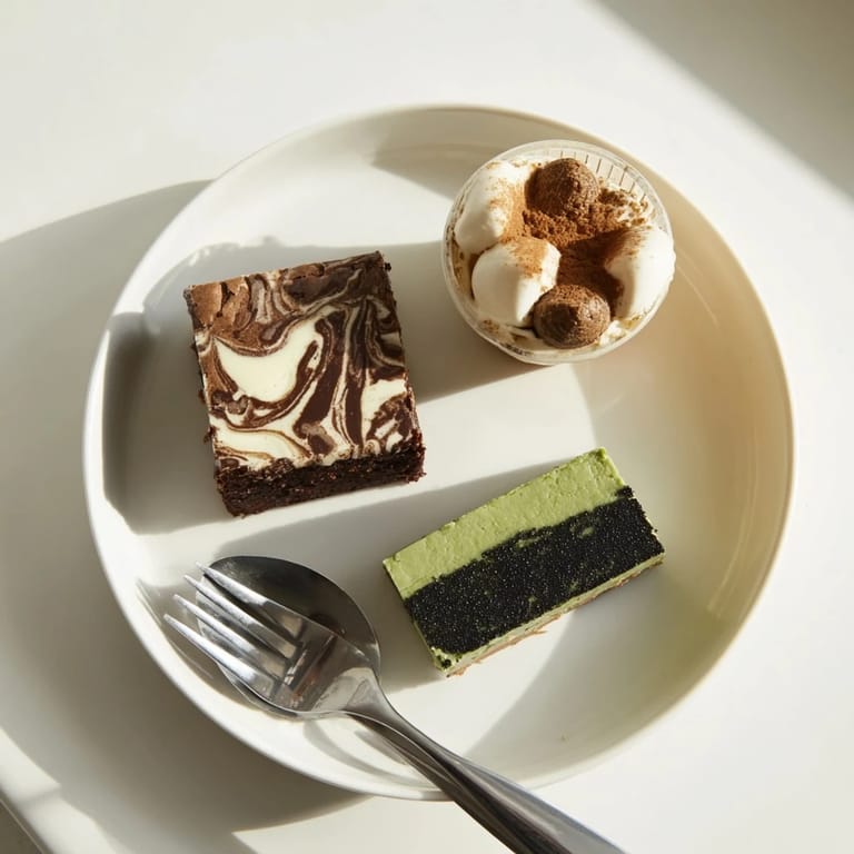 Savor the rich flavors of Global Dessert Mash-Ups with velvety black sesame cheesecake bars.