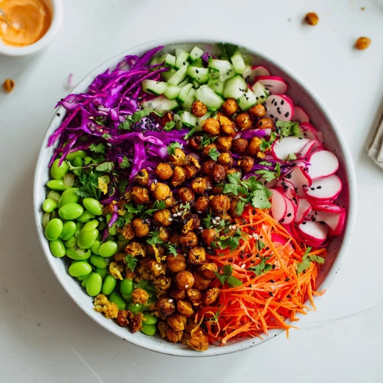 Freshly prepared ASMR Crunch Snack Bowls bursting with flavor and crispy textures.  