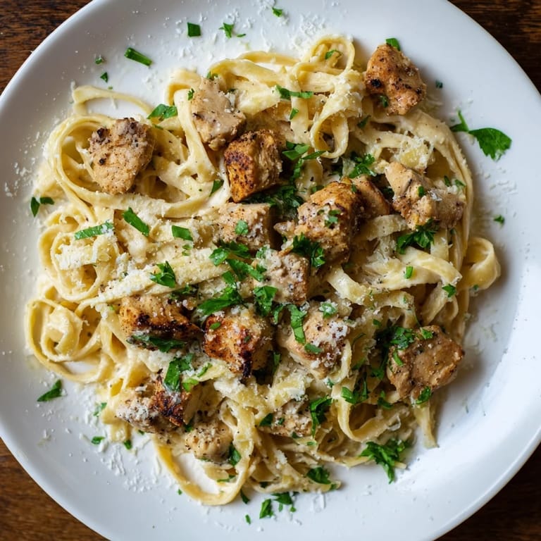 Delicious Cowboy Butter Chicken Pasta, a hearty main course with savory chicken and sauce.