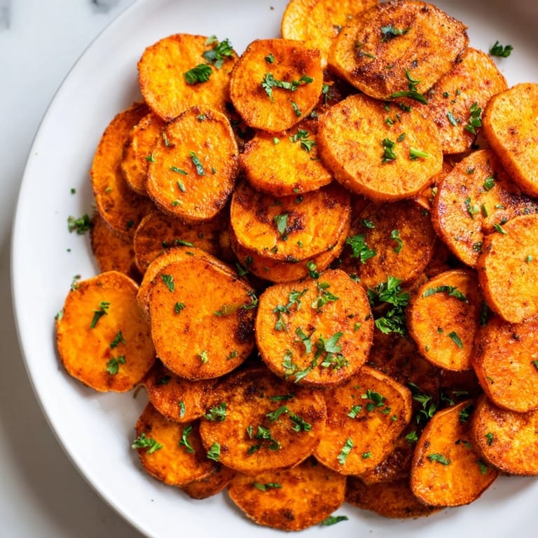 Spicy and flavorful Cajun roasted sweet potatoes, featuring perfectly caramelized edges, a vegan side dish.
