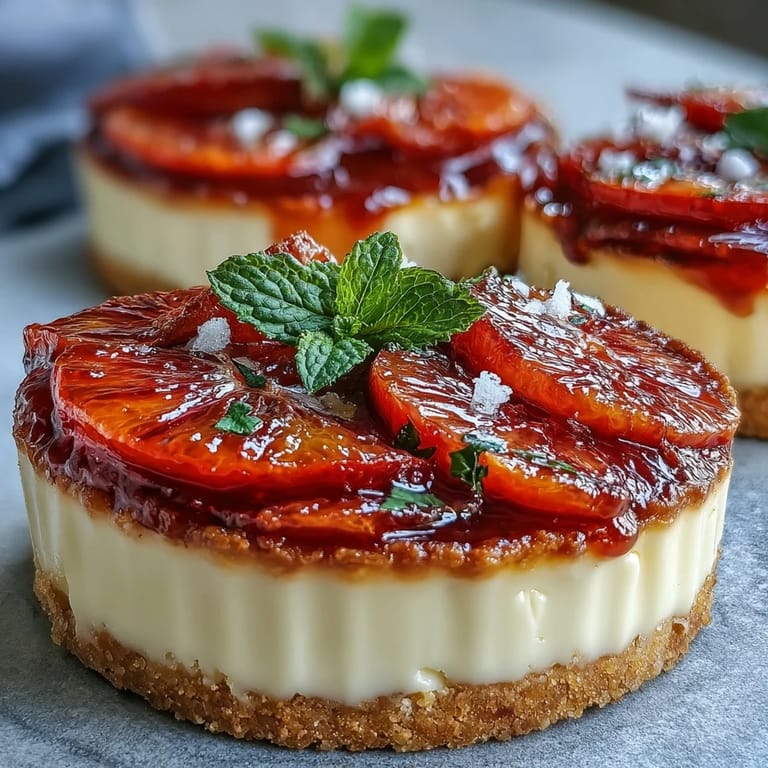 Freshly assembled Blood Orange Tarts featuring crisp tart shells and bright blood orange rounds, ready to be served.