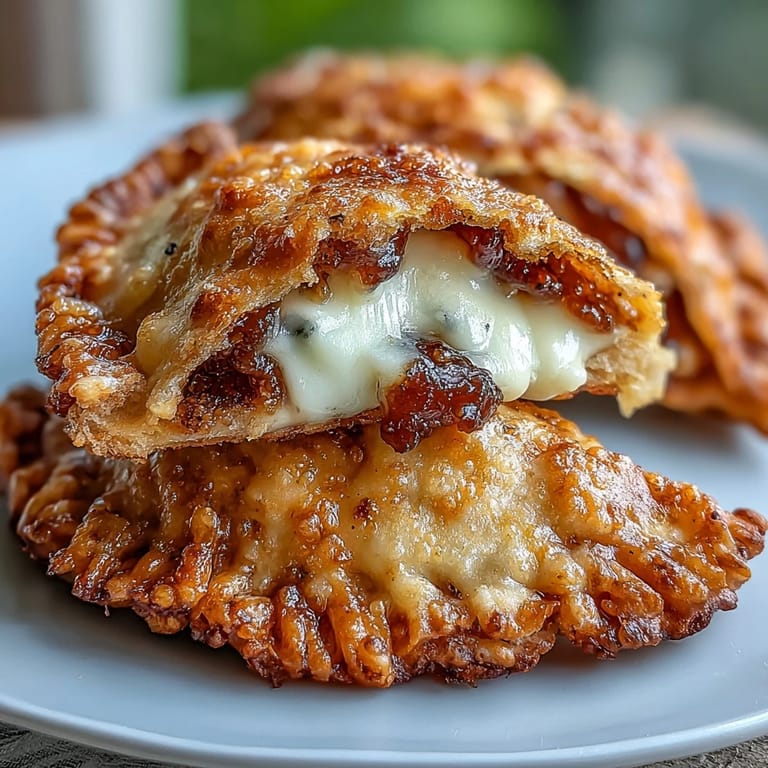 Air-fried Guava and Cheese Empanadas, crispy on the outside with a sweet, creamy filling.
