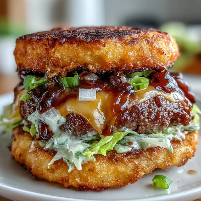 Golden taco shells packed with thin, crispy beef patties, melty cheese, and classic burger toppings, ready to serve.