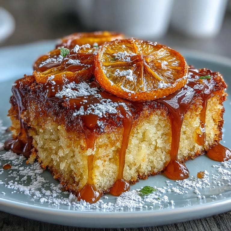 This gluten-free olive oil cake is studded with sweet candied oranges and almond flour for a tender crumb and citrus aroma.