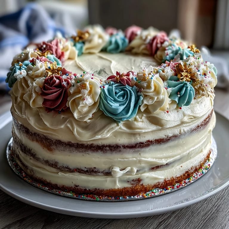 Beautifully decorated graduation cake with vanilla layers and intricate floral piping, perfect for a Taurus-themed birthday celebration.