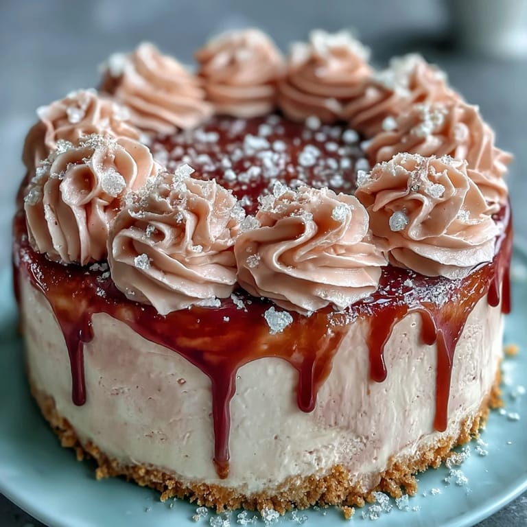 Showstopping blush velvet rosé cake with delicate rosé notes, creamy frosting, and shimmering gold drip—perfect for bridal showers and special occasions.