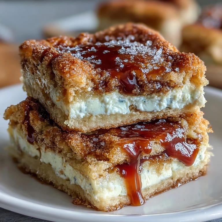 Creamy cheesecake filling layered between buttery crescent rolls in this festive Cinco de Mayo dessert.
