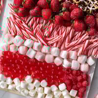 Sweet Board: Red and White Candy Stripe Treat Line