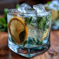 A vibrant Limoncello Spritz Mocktail with sparkling water, garnished with fresh lemon slices and mint for a refreshing alcohol-free drink.